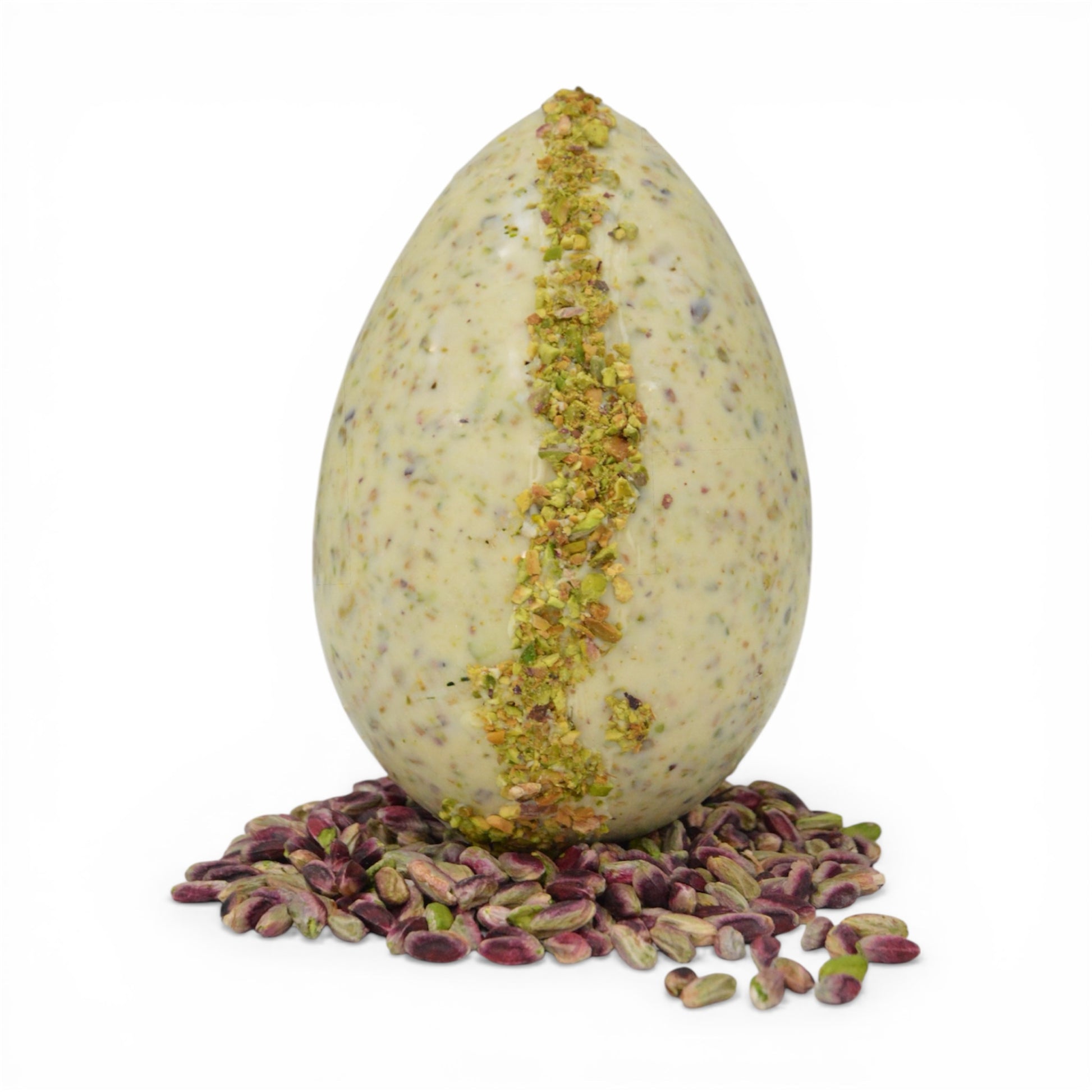Uovo di Pasqua Cioccolato Bianco e Granella di Pistacchio salato
